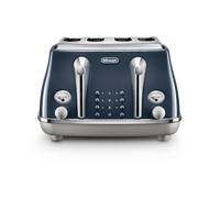 De'Longhi CTOC4003.BL 4 Slice Toaster Icona Capitals with Defrost Function
