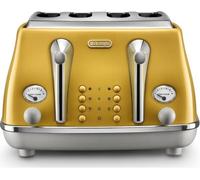 De'Longhi Icona Capitals, 4 Slice Toaster, New York Yellow - CTOC4003.Y