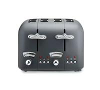 Delonghi Argento Silva 4 Slice Electric Toaster Stainless Steel 1600W - Grey