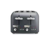 Delonghi Argento Silva 4 Slice Electric Toaster Stainless Steel 1600W - Grey