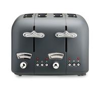 Delonghi Argento Silva 4 Slice Electric Toaster Stainless Steel 1600W - Grey