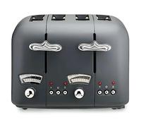 Delonghi Argento Silva 4 Slice Electric Toaster Stainless Steel 1600W - Grey