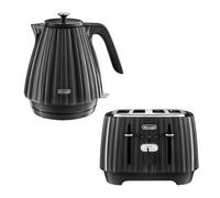 Delonghi Ballerina 1.7L Kettle & 4 Slice Toaster Set, Black