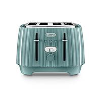De'Longhi Ballerina 4 Slice Toaster, Extra-Wide Slots, Laguna Green - CTD4003.GR