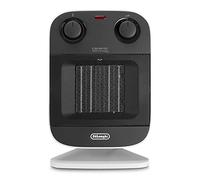 De'Longhi Bend Line, Ceramic Fan Heater 2kw, Manual room thermostate dial, 2 power settings, For Rooms up to 60m3, HFX60c20, Black and White