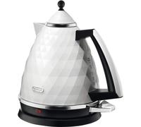 De'Longhi Brillante KBJ3001W Electric Jug Kettle, 3000W, 1.7L, Rapid Boil, WHITE