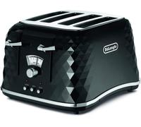 DeLonghi Brilliante 4 Slice Toaster Variable Width Black & Chrome - CTJ4003BK
