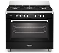Delonghi BS965MXN 90cm Wide Bassano Dual Fuel Range Cooker in Gloss Bl