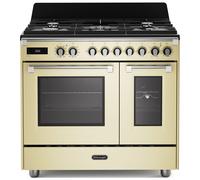 Delonghi BS965TMAC 90cm Wide Bassano Dual Fuel Range Cooker in Cream