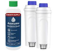 Delonghi* Compatible Cleaning&Descaling Kit - 1 Bottle 200ML Descaling Solution with 2 Pack Coffee Filter Replacements DLSC002,Fits ECAM,Esam,ETAM Coffee Machines