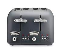 De'Longhi CT04.GY 4 Slice Toaster 6 Toast Settings Argento Silva 1600w Grey