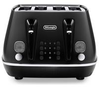 De'Longhi Distinta X CTIN4003.BK Designer 4 Slice Toaster, Variable Browning Control, Reheat/Defrost/Bagel Function -Black