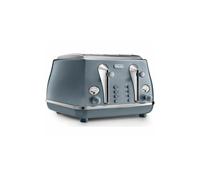 DeLonghi CTOT4003.AZ 4 Slice Toaster Icona Metallics 1800W - Metallic blue