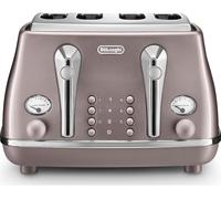 De'Longhi Icona Metallics 4 slice Metallic Pink Toaster - Pink