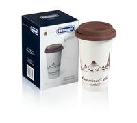 DeLonghi Cup Globetrotter Ceramics Thermal Double Wall 300ml Cap Silicone