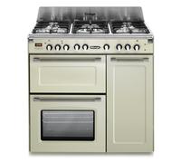 DeLonghi D3VR 908-DF 90cm Dual Fuel Range Cooker, Cream, A Rated