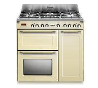 DeLonghi D3VR 908-DF 90cm Dual Fuel Range Cooker, Cream, A Rated