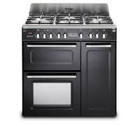 DeLonghi D3VR 908-DF/BL 90cm Dual Fuel Range Cooker - Black - A Rated - D3VR908DFBL