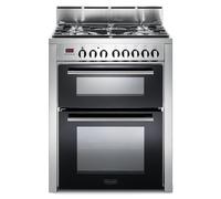 DeLonghi DDC707DF 70cm Dual Fuel Double Oven Cooker, Stainless Steel, A Rated