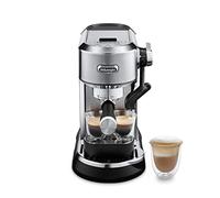 De'Longhi Dedica Maestro Plus - Manual Coffee Machine Automatic Steam Wand | Compact Coffee Maker with Temperature Control, Espresso, Cappuccino, ESE Pods, Control Panel with Buttons, Art Grey, EC950.M