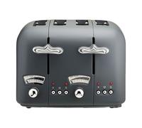Delonghi Argento Silva 4 Slice Electric Toaster Stainless Steel 1600W - Grey