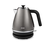 De'Longhi Distinta Titanium Electric Kettle KBIN3001.TB, Water Kettle with 360° Swivel Base, Water Level Indicator, Cord Storage, Anti-Scale Filter, Detachable Lid, 1.7 L, 2000W, Titanium Black