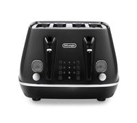 De'Longhi Distinta X CTIN4003.BK Designer 4 Slice Toaster, Variable Browning Control, Reheat/Defrost/Bagel Function -Black