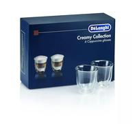 De'Longhi DLSC301 Double Walled Cappuccino Glasses Pack of 6 Clear Delonghi Clear One Size