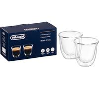 DELONGHI DLSC310 Double Wall Espresso Glasses - Pack of 2, Clear