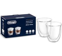De'Longhi DLSC311 Cappuccino Glasses, 5513284161 Transparent, 2 Glasses per Pack