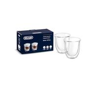 De'Longhi DLSC311 Cappuccino Glasses, 5513284161 Transparent, 2 Glasses per Pack