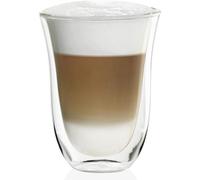 Delonghi DLSC312 Latte Macchiato Thermo Glasses, 5513284171 Transparent, 2 Glasses per Pack
