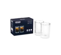 De'Longhi Cold Brew DLSC324 Coffee Glasses, Double-Walled Thermal Glasses, Set of 2, Dishwasher Safe, Capacity 220 ml, Ideal for Cold and Hot Coffee Drinks