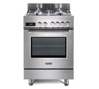 DeLonghi DSC 626MF-1 60cm Dual Fuel Single Oven Cooker, Stainless Steel, A Rated