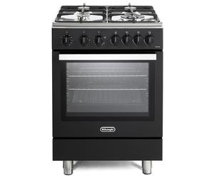 Delonghi DSC626GBL 60cm Modern Single Cavity Gas Cooker in Matt Black