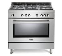 DeLonghi DSR 916GS 90cm Gas Range Cooker, Stainless Steel, A Rated