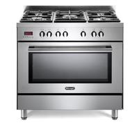 DeLonghi DSR917DFM 90cm Dual Fuel Range Cooker, Stainless Steel, A Rated