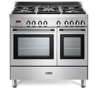DeLonghi DTR906-DF 90cm Dual Fuel Range Cooker, Stainless Steel, B Rated