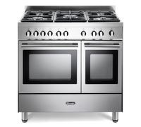 Delonghi DTR906G 90cm Wide Modern Gas Range Cooker in Stainless Steel