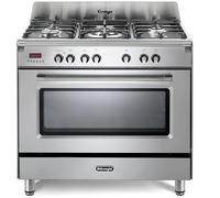 DeLonghi DVRS 916-DF/SS Vintage 90cm Dual Fuel Range Cooker, Stainless Steel DVRS916DFSS A