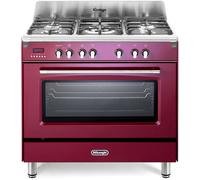 DeLonghi DVRS916DFBU Vintage 90cm Dual Fuel Range Cooker, Red A