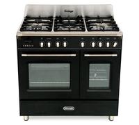 DeLonghi DVTR 906-DF/BL 90cm Dual Fuel Range Cooker - Black - A Rated - DVTR906DFBL