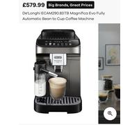 De’Longhi Magnifica Evo ECAM290.83.TB Fully-auto Espresso machine 1.8 L