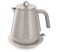 DeLonghi Eclettica 1.7L Kettle 3000W Fast Boil Beige Anti-Scale Steel UK