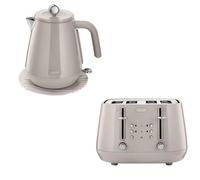 Delonghi Eclettica 1.7L Kettle & 4 Slice Toaster Beige