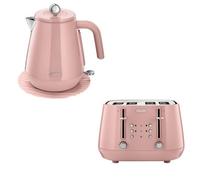 Delonghi Eclettica 1.7L Kettle & 4 Slice Toaster Pink