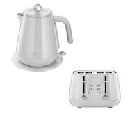 Delonghi Eclettica 1.7L Kettle & 4 Slice Toaster White