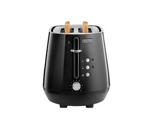 DeLonghi Eclettica CTY2103.BK Electric Toaster, 900 W - Black