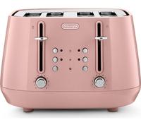 DeLonghi Eclettica CTY4003.PK 4 Slice Toaster - Pink