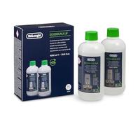 De'Longhi Original EcoDecalk Descaler for Fully Automatic Coffee Machine and Coffee Makers, Universal Descaler for 10 Descaling Processes, DLSC502, 2 x 500 ml, White